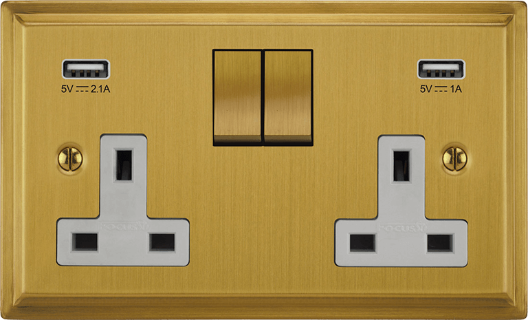Sheraton Double Socket + USB architectural switches view 10