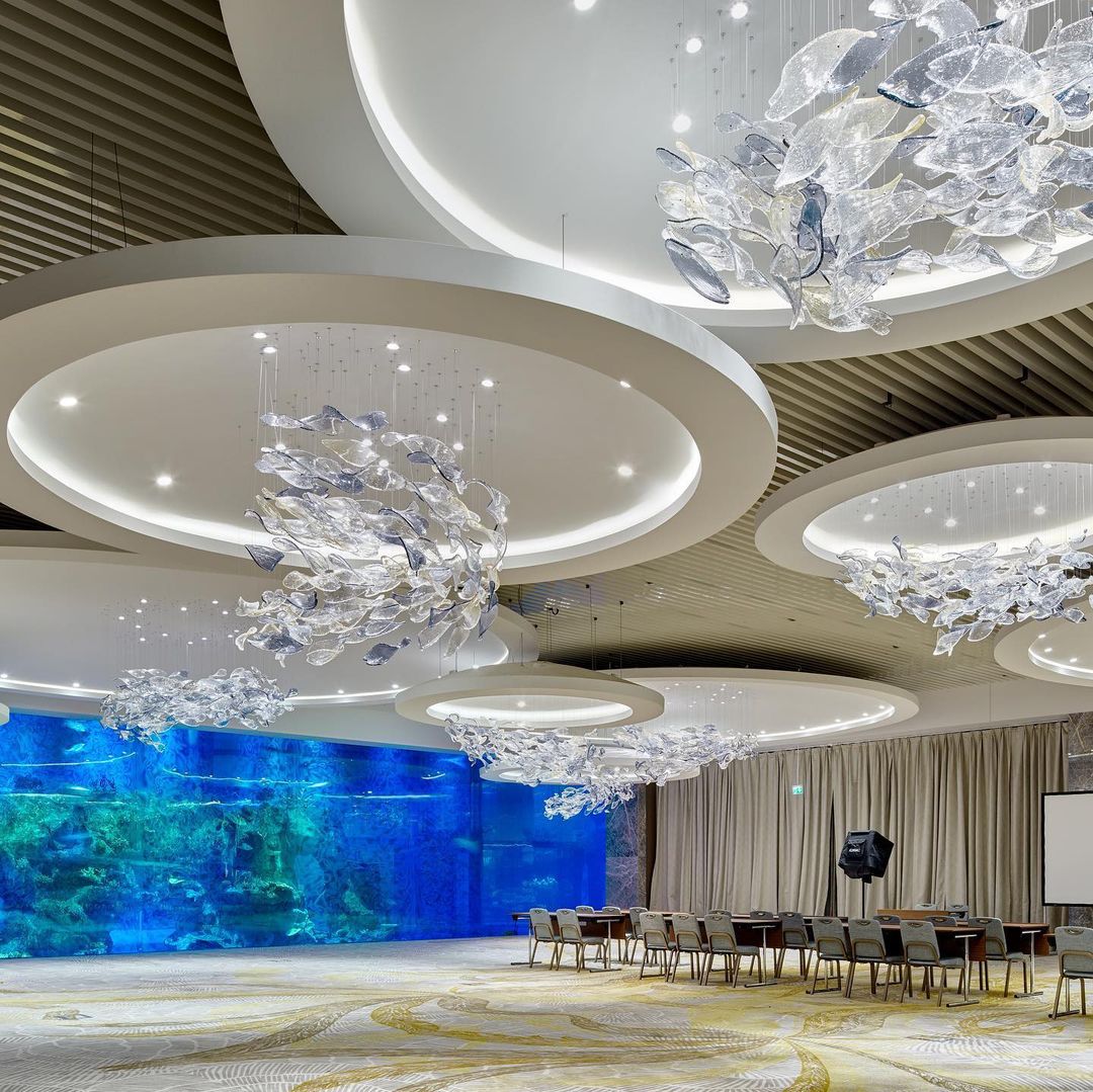 Crystal Current Project Installation architectural lighting studio view