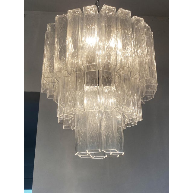 VORELLI Amalia Squares Murano Glass Staircase Chandelier - Squares Murano Glass image 3