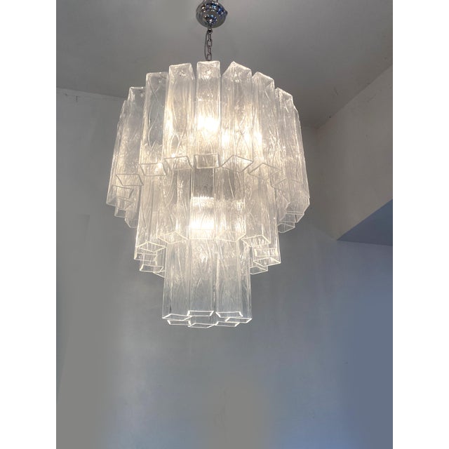 VORELLI Amalia Squares Murano Glass Staircase Chandelier - Squares Murano Glass image 4