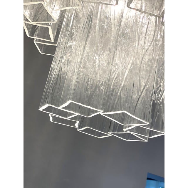 VORELLI Amalia Squares Murano Glass Staircase Chandelier - Squares Murano Glass image 5