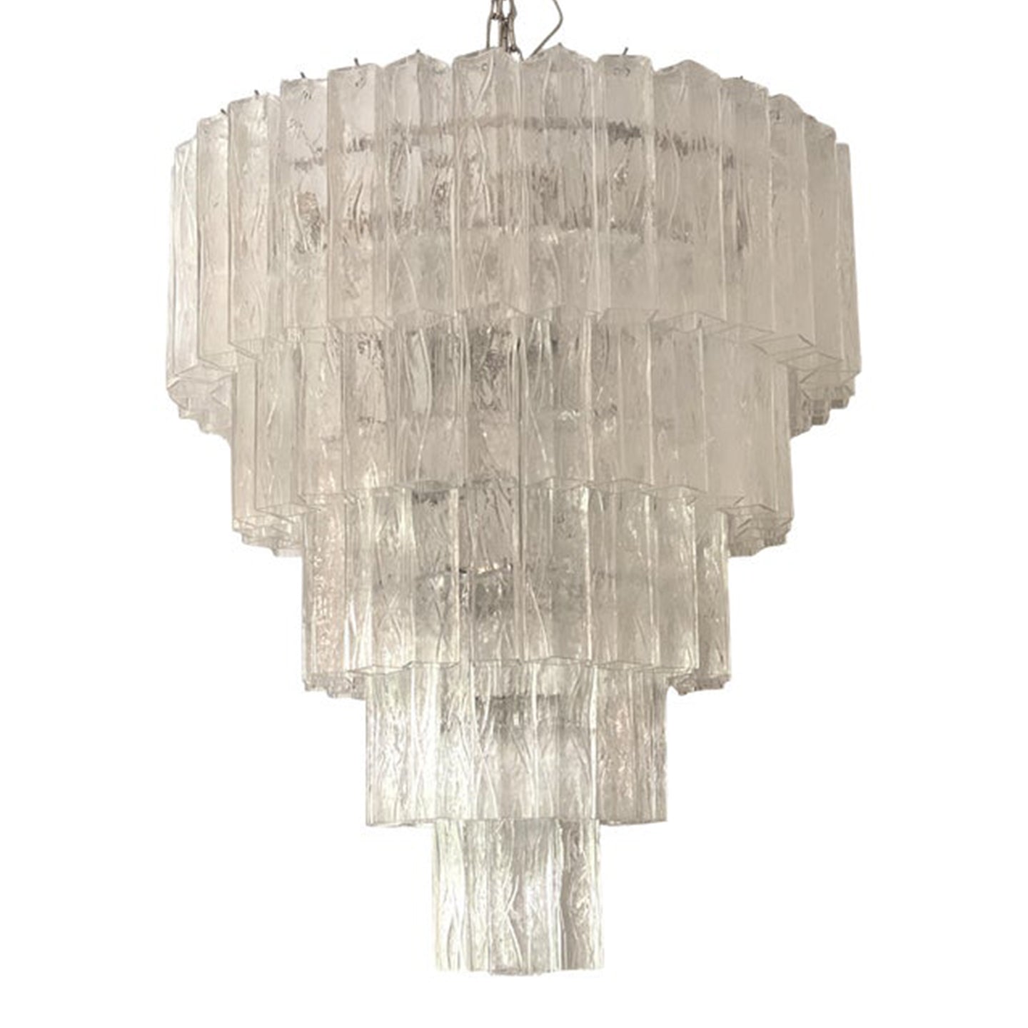 VORELLI Brisighella Squares Murano Glass Staircase Chandelier - Squares Murano Glass image 2