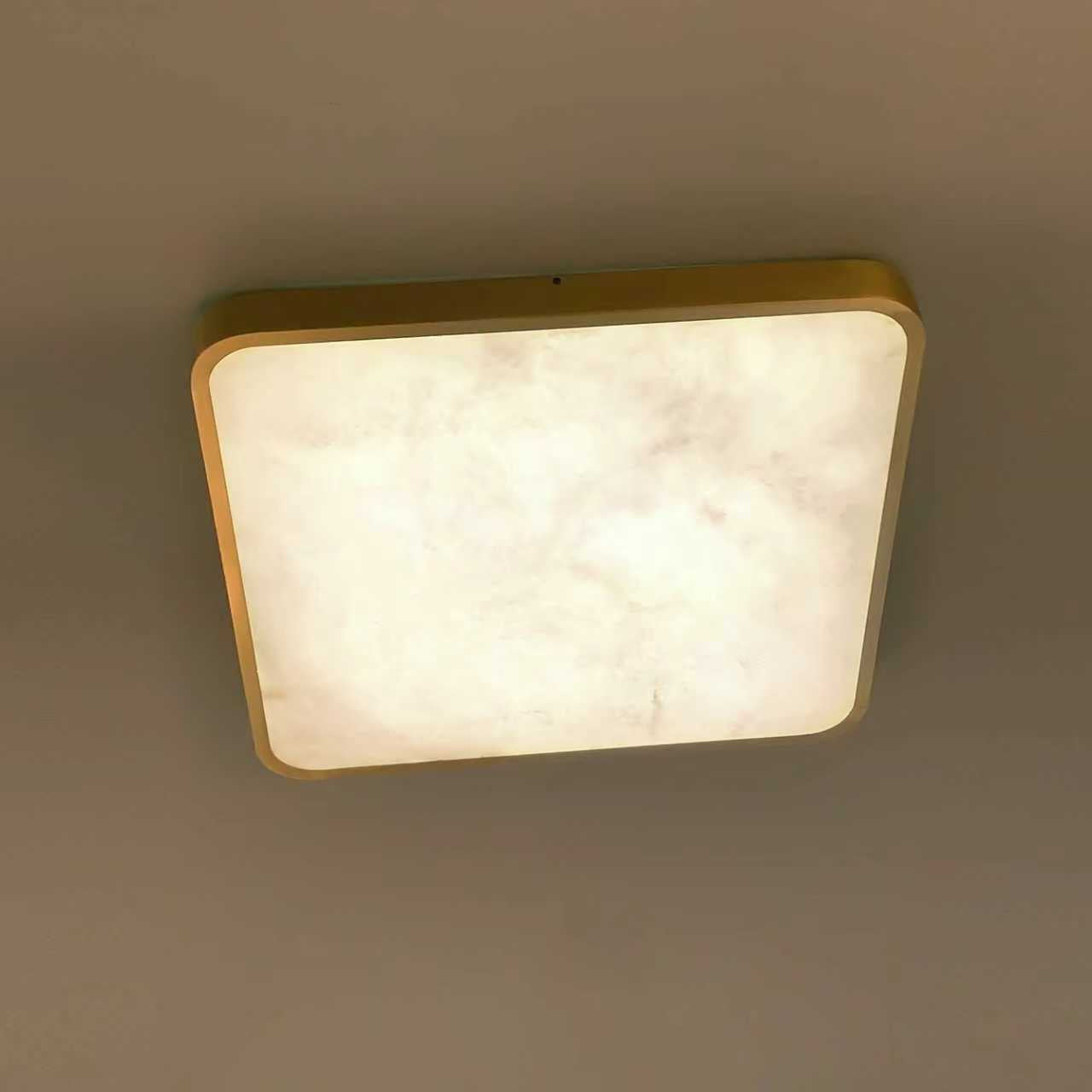 Morenita Marble Square Ceiling Light by VORELLI