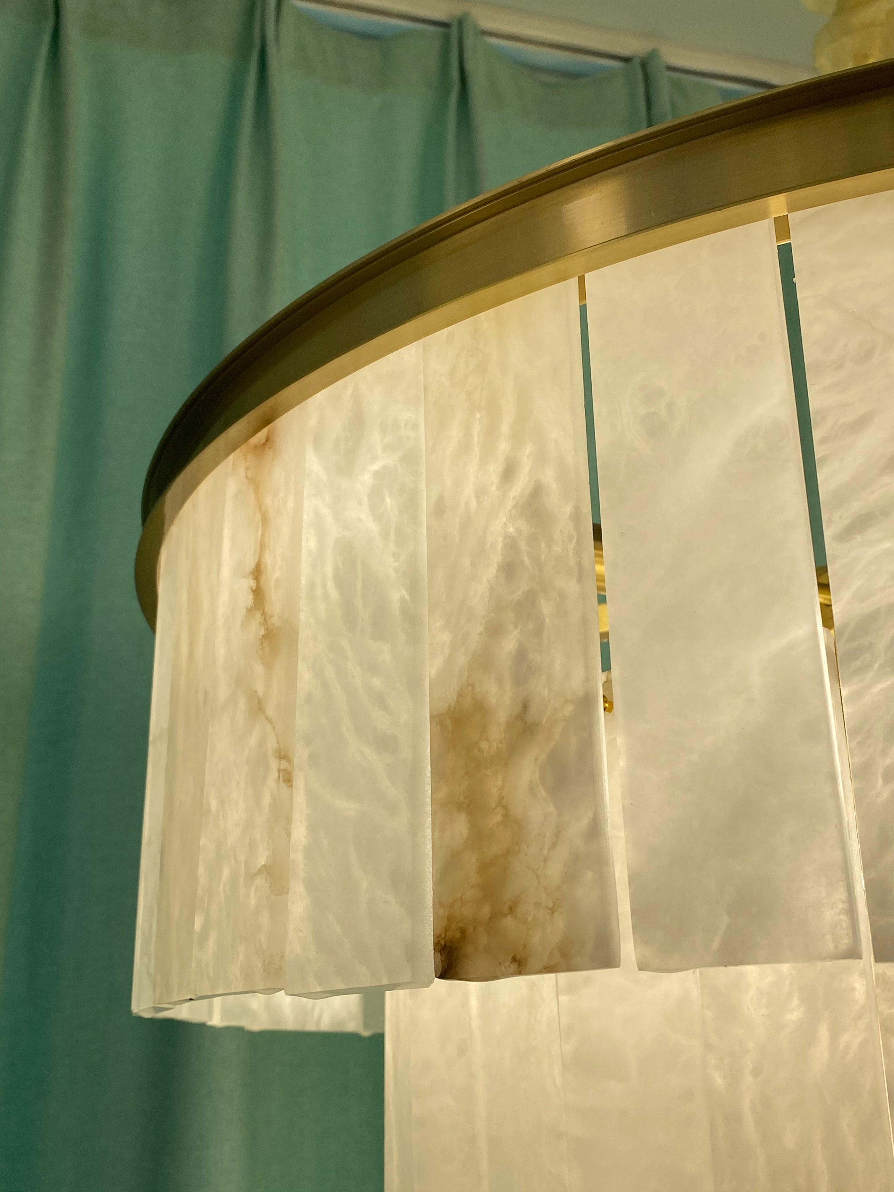 Novella Marble Rectangular Chandelier