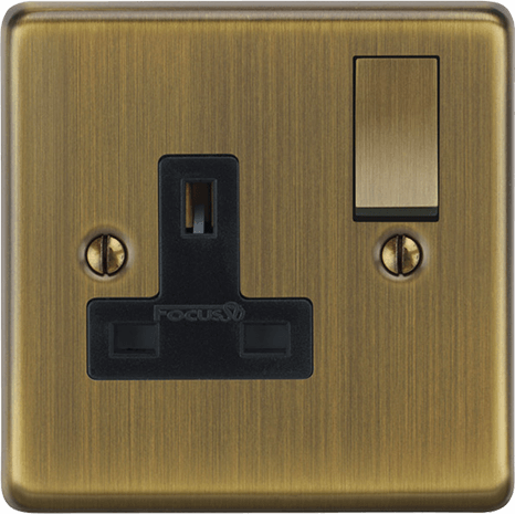 Victorian Single Socket architectural switches view 2