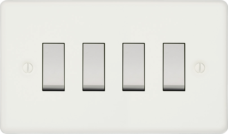 VORELLI® Victorian Rocker Switch in Matte White.