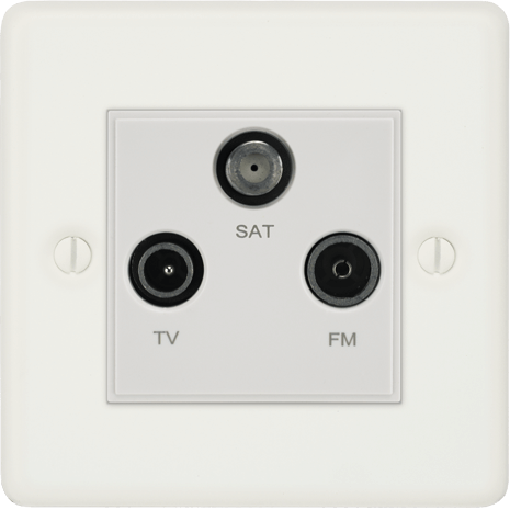 VORELLI® Victorian Media Outlet in Matte White.