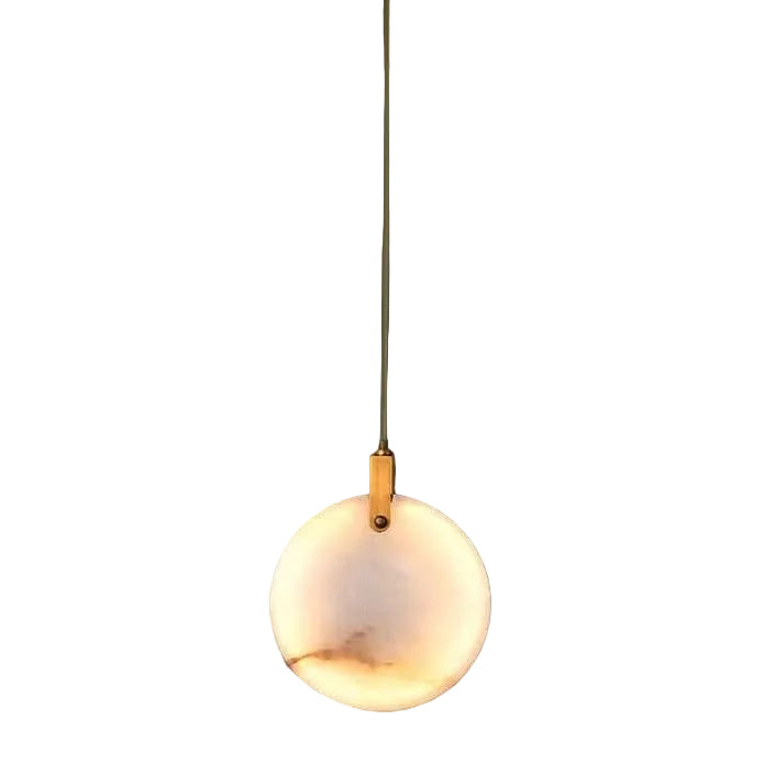 VORELLI® Calacatta Marble Pendant – Luxury hanging light featuring natural veined marble and gold detailing, ideal for designer interiors.