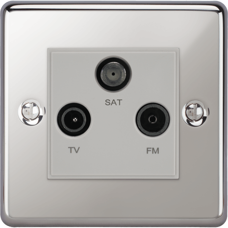 VORELLI® Victorian Media Outlet in Polished Chrome.