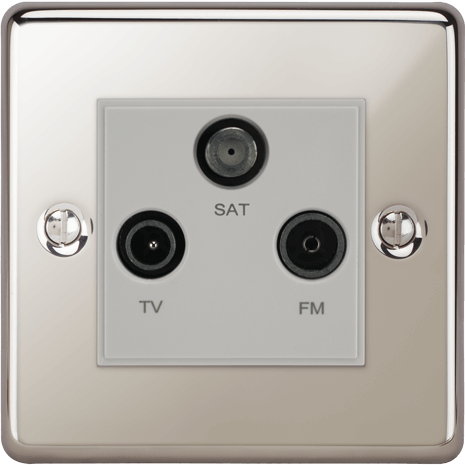 VORELLI® Victorian Media Outlet in Polished Nickel.