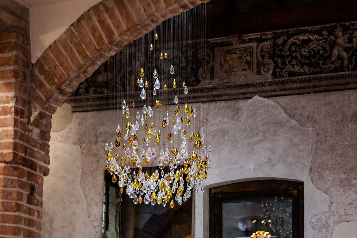 Cascading Raindrop Project Installation architectural lighting view 2