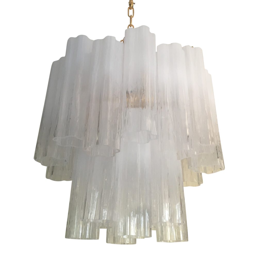 VORELLI Agnese Tronchi Murano Glass Circular Chandelier - Tronchi Murano Glass image 1