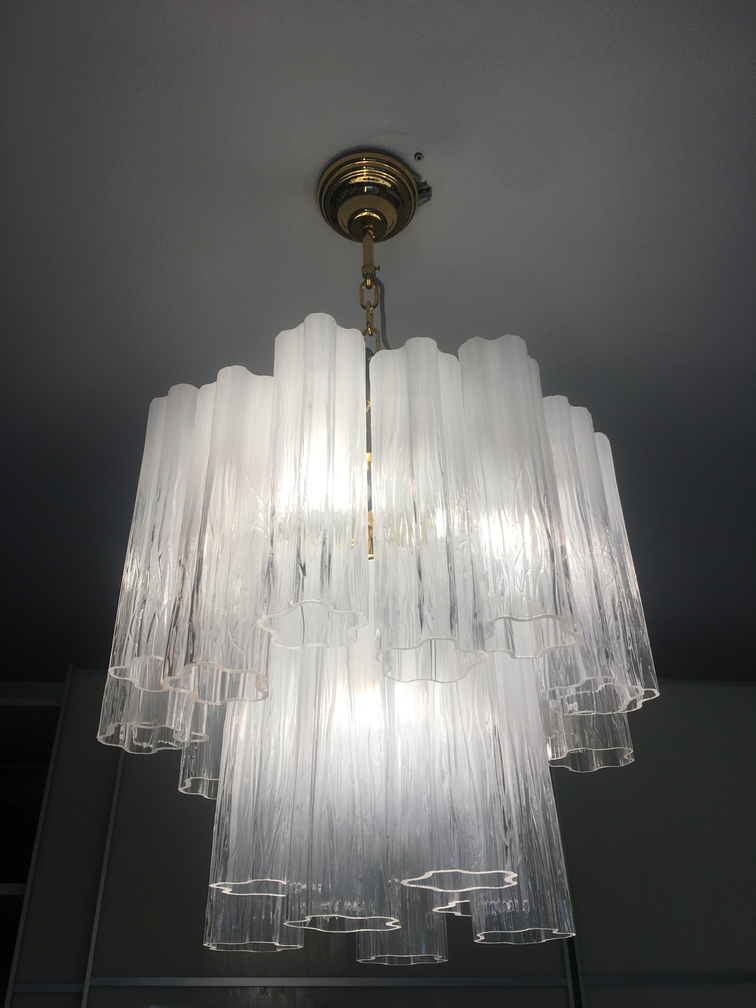 VORELLI Agnese Tronchi Murano Glass Circular Chandelier - Tronchi Murano Glass image 4