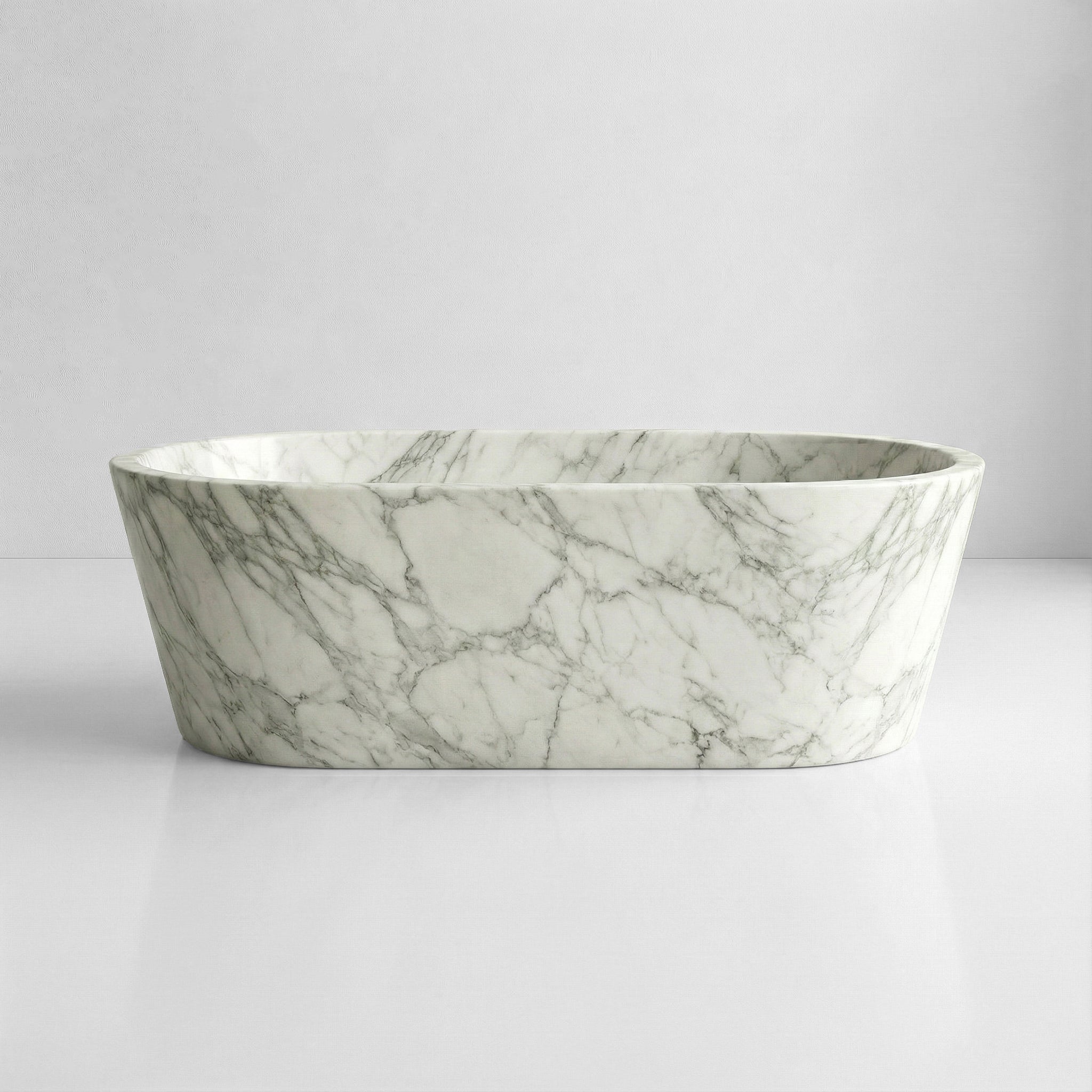 Arabescato Marble Freestanding Bathtub - Tapered by VORELLI