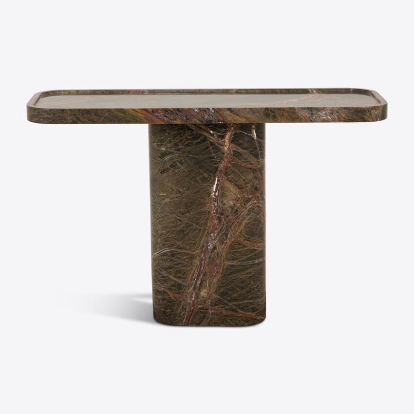 Argentino Forest Green Marble Console Table