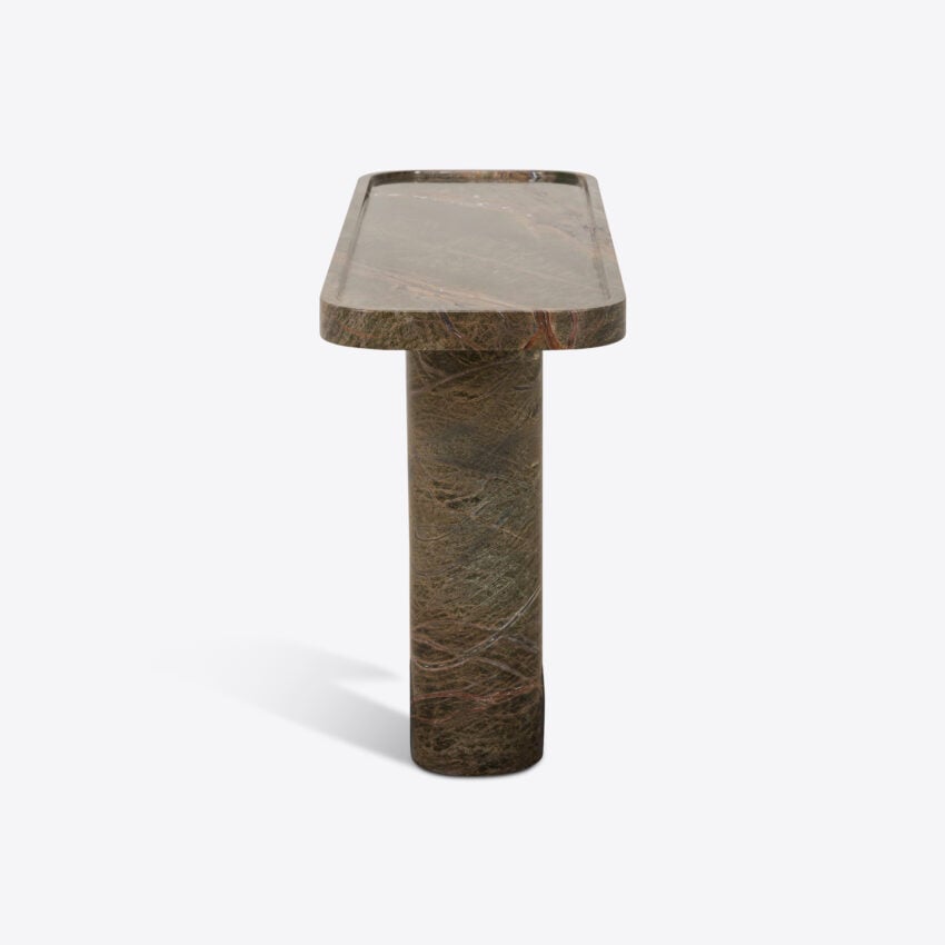Argentino Forest Green Marble Console Table