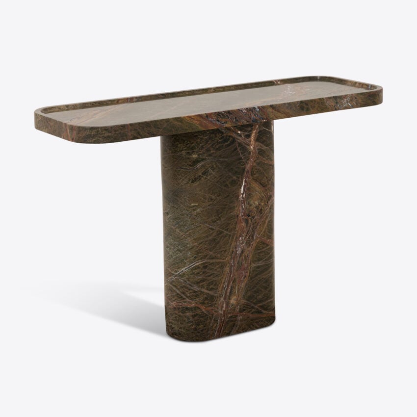 Argentino Forest Green Marble Console Table