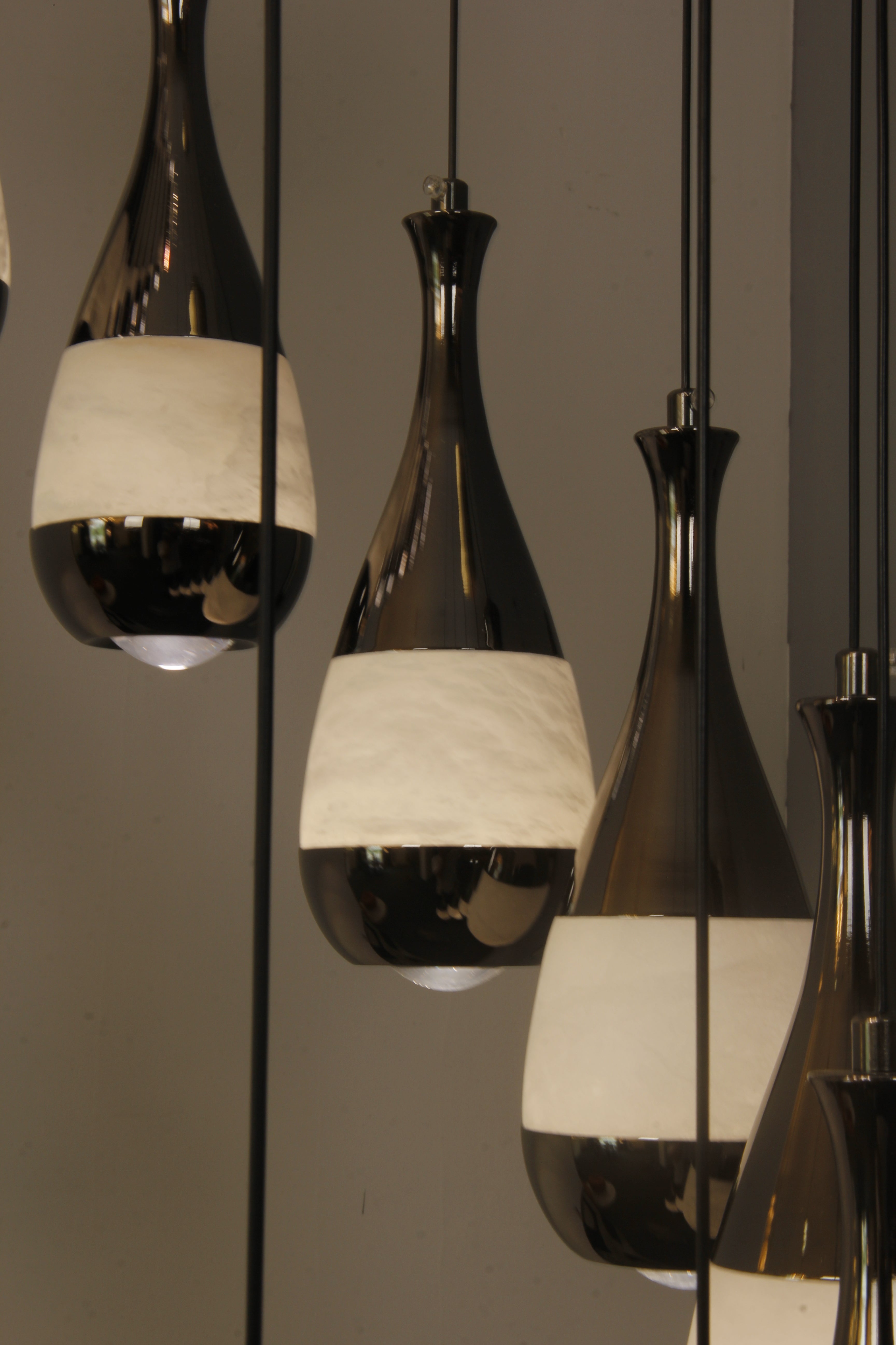 Armonia luxury staircase chandelier in modern villa interior