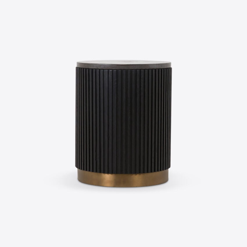 Attilio Ebonised Oak Side Table
