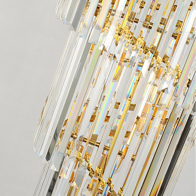 Close-up of cascading crystal bars on Boeotia Spiral Staircase II