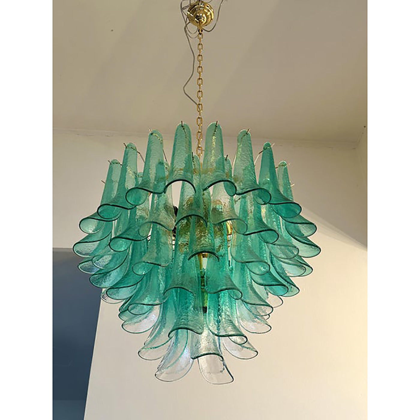 VORELLI Brenta Selle Murano Glass Staircase Chandelier - Selle Murano Glass image 6