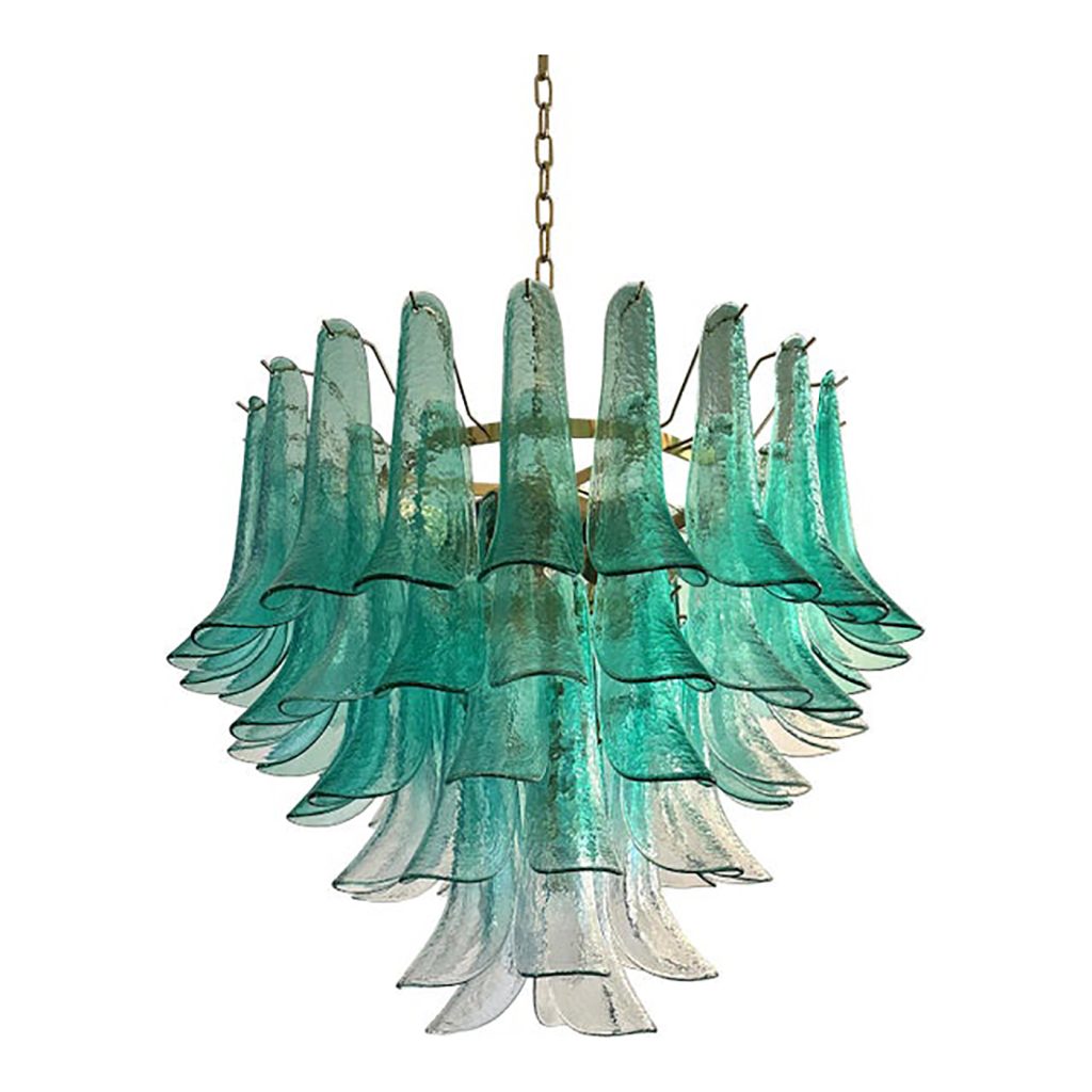 VORELLI Brenta Selle Murano Glass Staircase Chandelier - Selle Murano Glass image 1