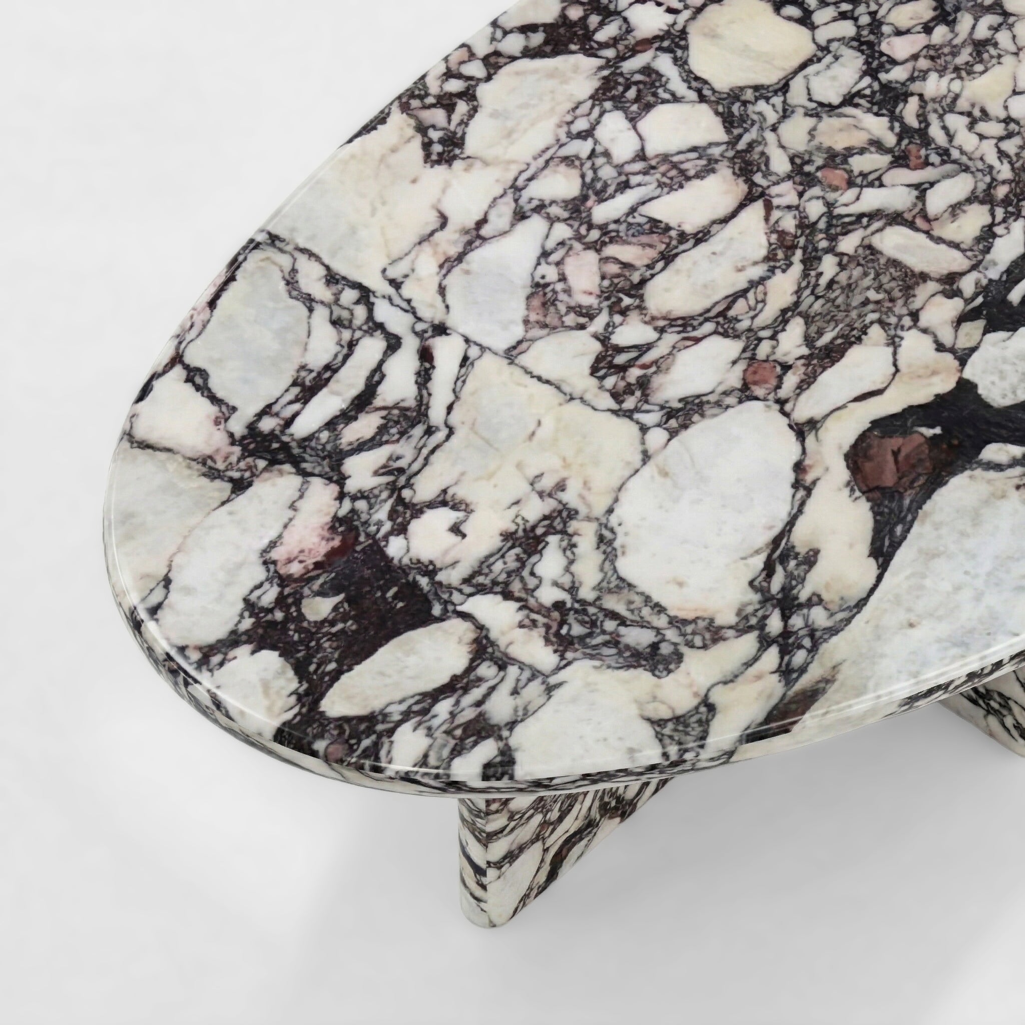 Calacatta Viola Marble Coffee Table - Pebble by VORELLI