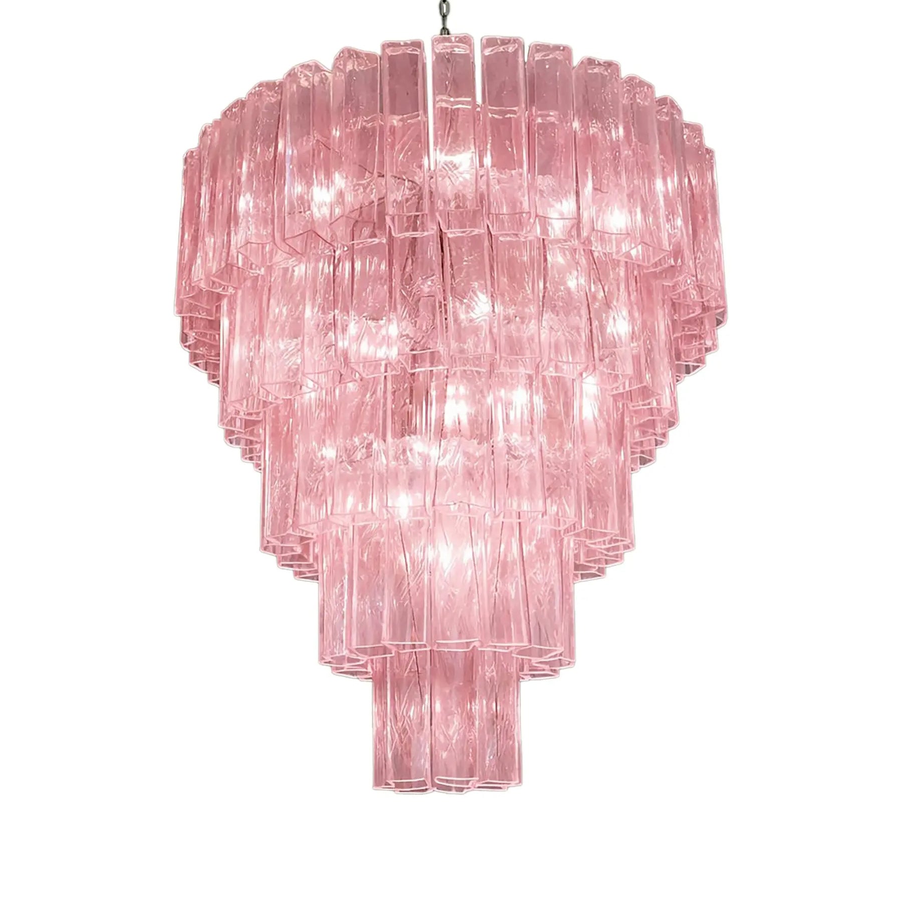 VORELLI Stresa Squares Murano Glass Staircase Chandelier - Squares Murano Glass image 2