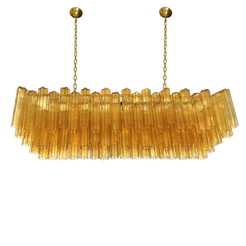 VORELLI Burano Tronchi Murano Glass Rectangular Chandelier - Tronchi Murano Glass image 1