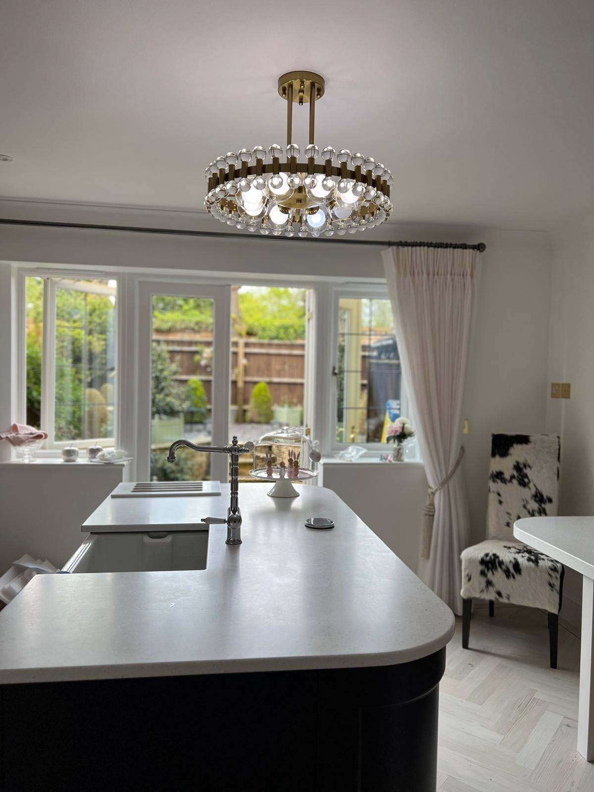 Designer Alytus pendant light illuminating UAE kitchen space