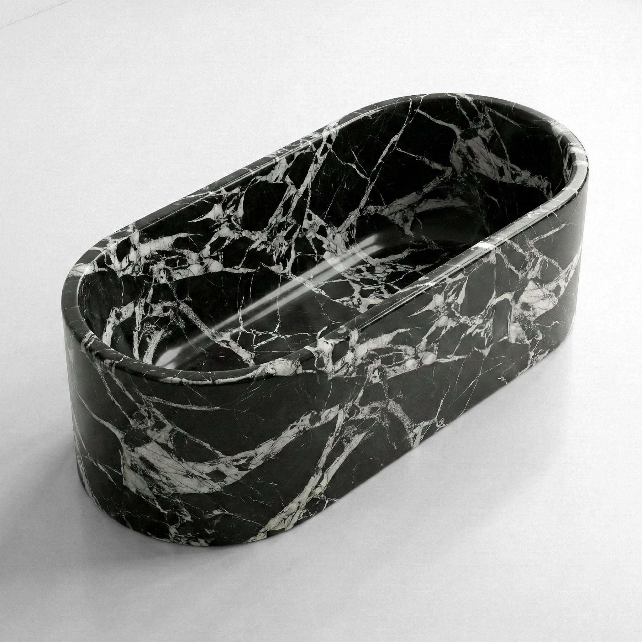 Grand Antique Marble Freestanding Bathtub - Elliptical by VORELLI