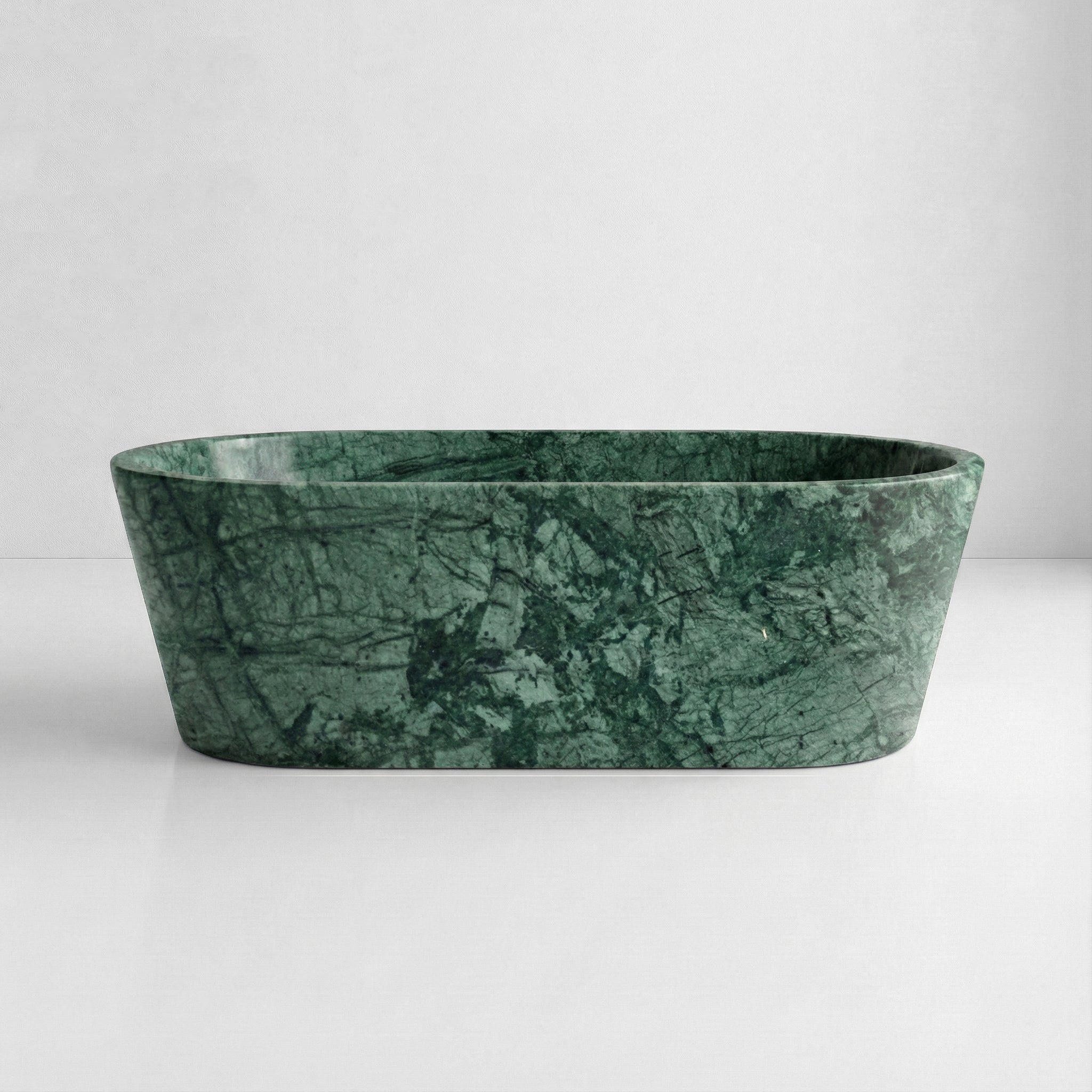 Green Guatemala Marble Freestanding Bathtub - Tapered by VORELLI