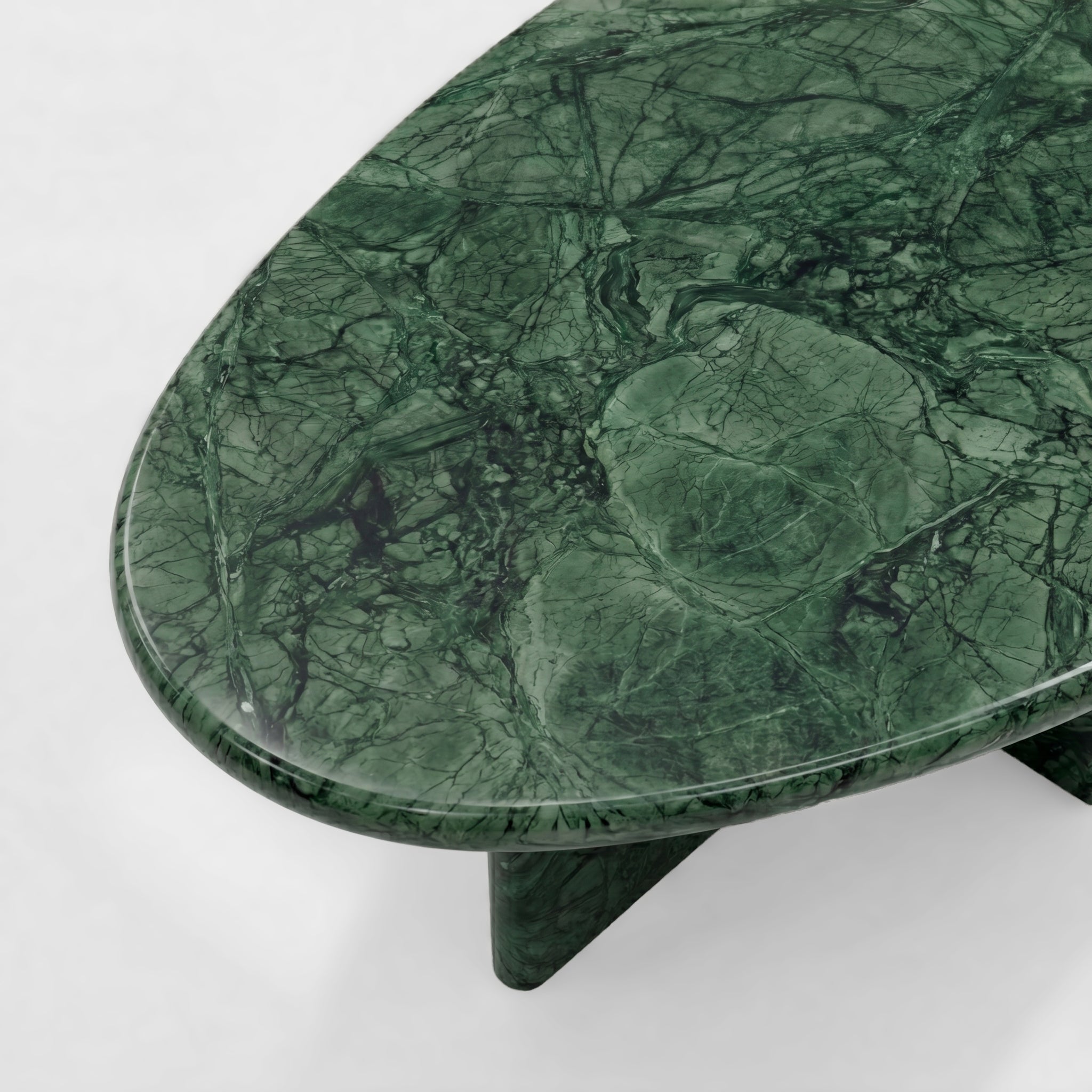 Green Guatemala Marble Coffee Table - Pebble by VORELLI