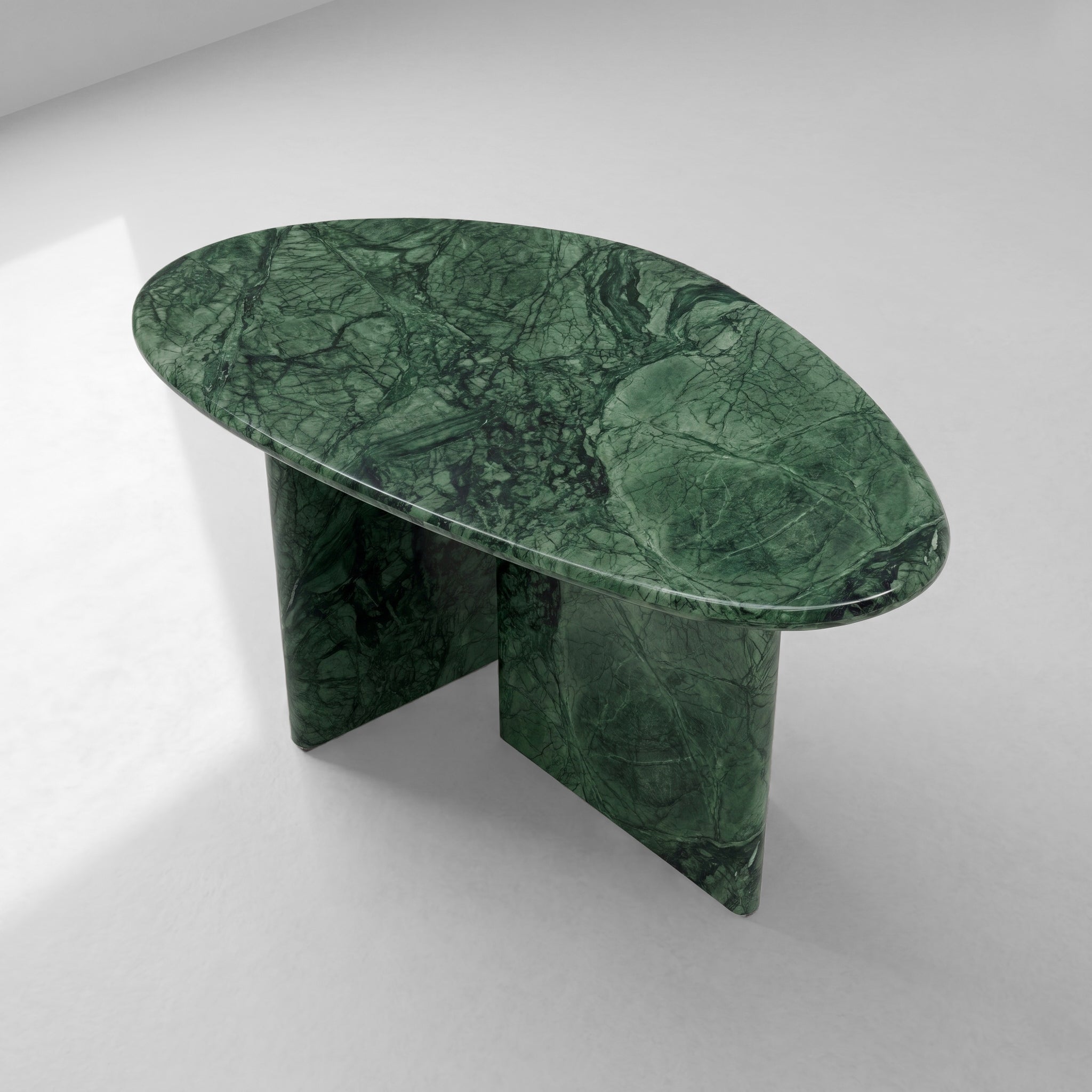 Green Guatemala Marble Coffee Table - Pebble by VORELLI
