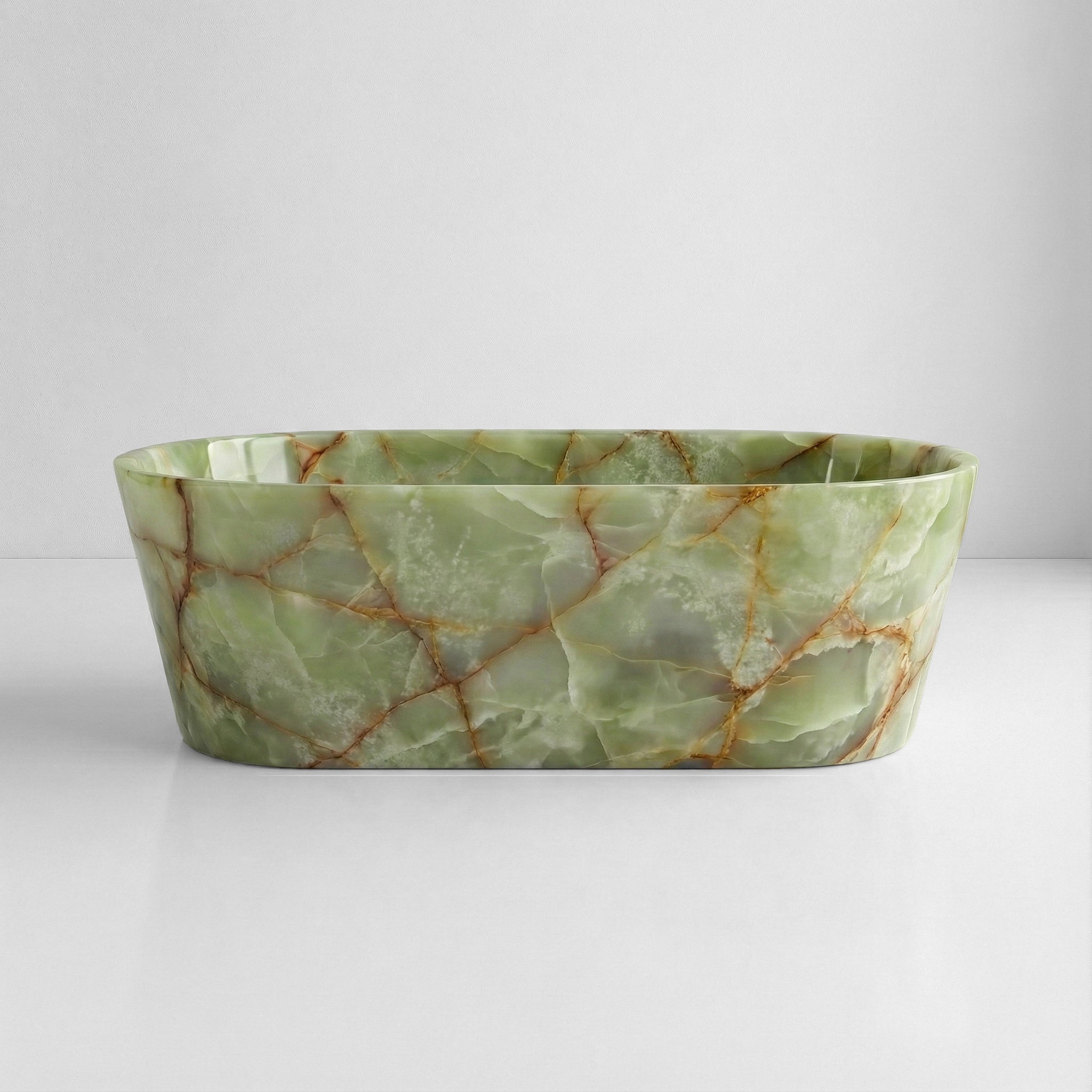 Green Onyx Freestanding Bathtub - Tapered by VORELLI