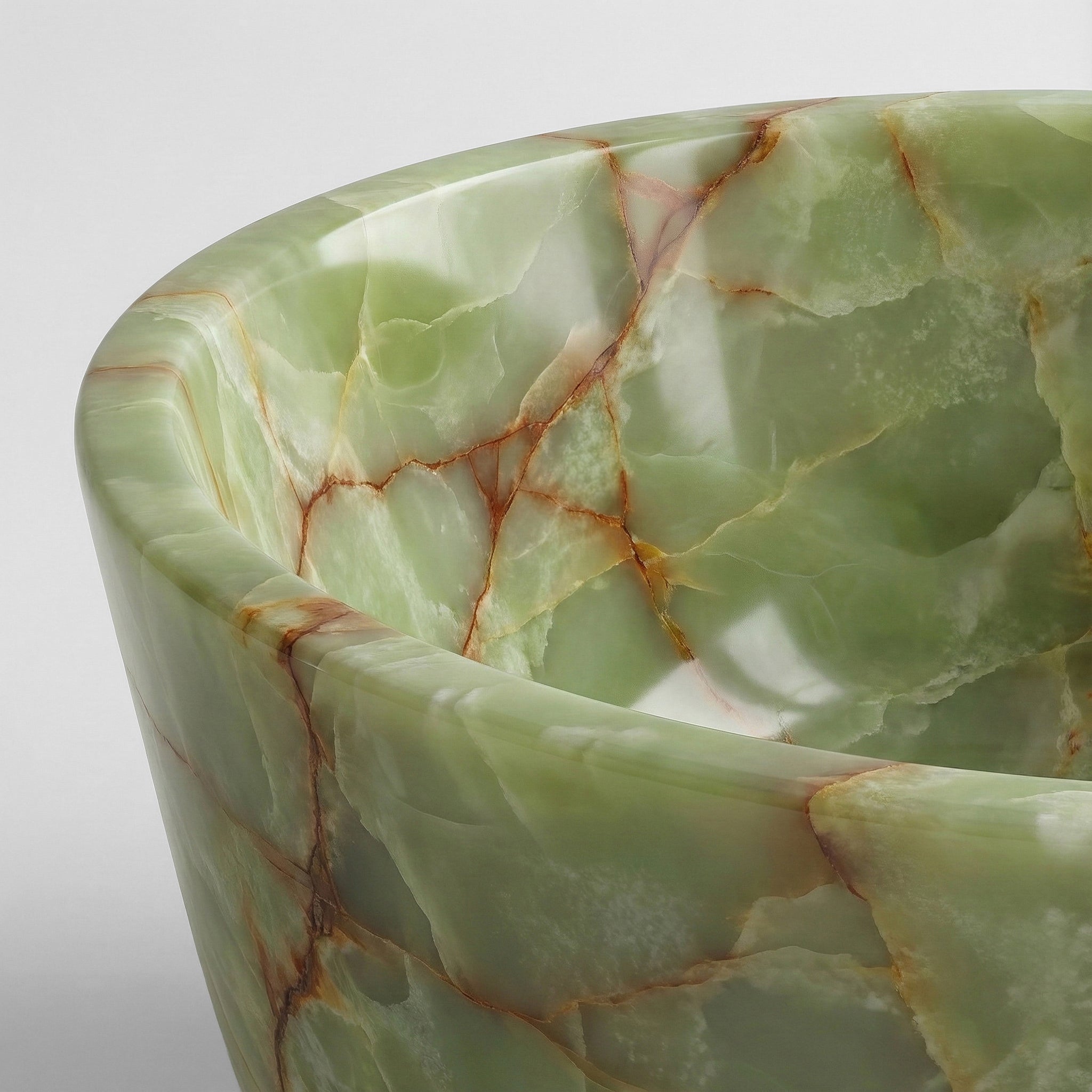 Green Onyx Freestanding Bathtub - Tapered by VORELLI