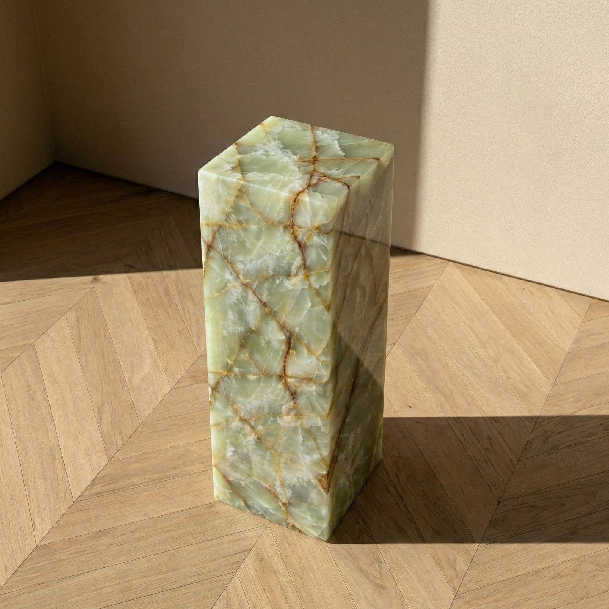 Green Onyx Pedestal Stand by VORELLI