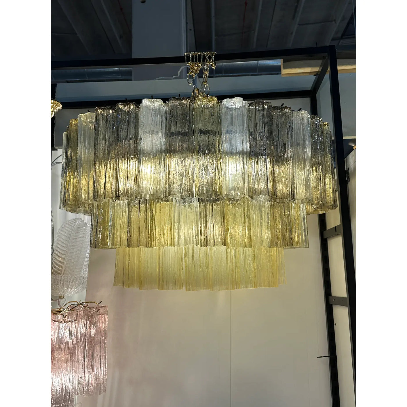 VORELLI Chiavari Tronchi Murano Glass Staircase Chandelier - Tronchi Murano Glass image 7