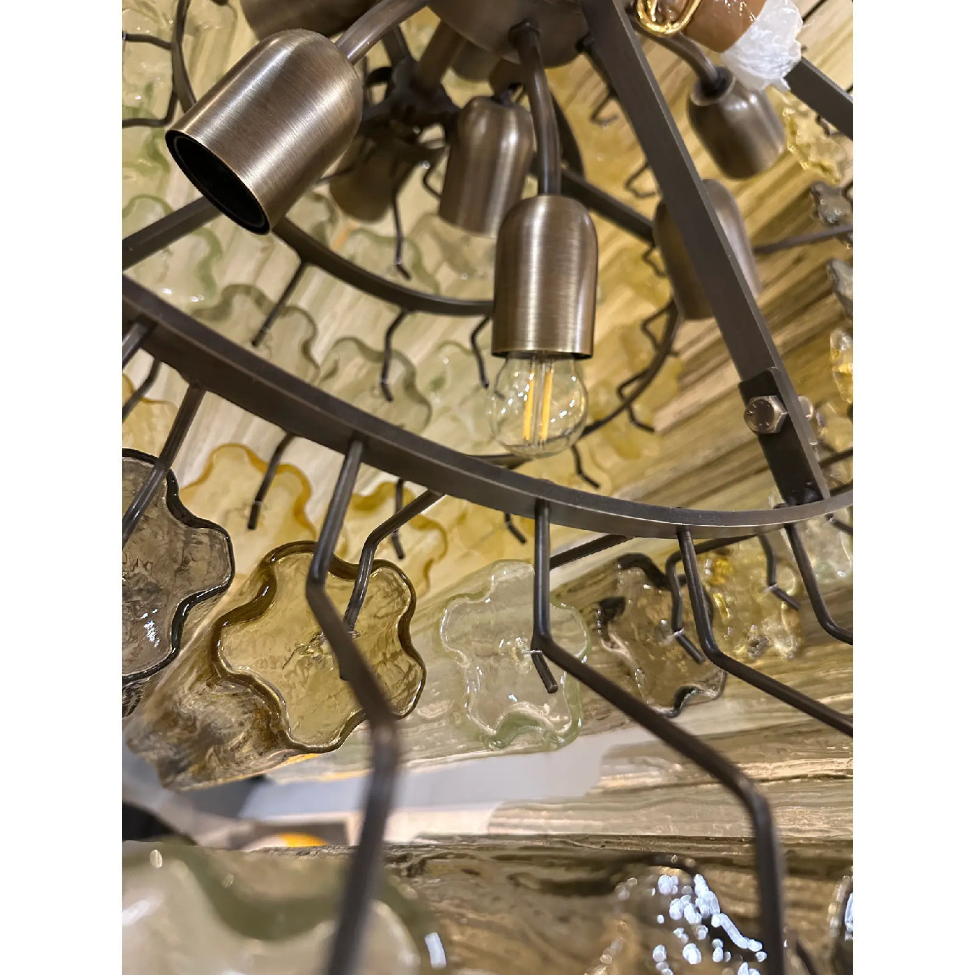 VORELLI Chiavari Tronchi Murano Glass Staircase Chandelier - Tronchi Murano Glass image 4