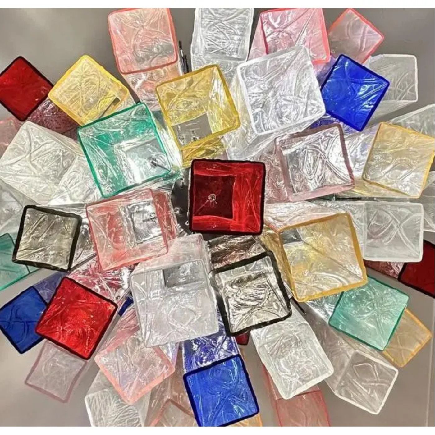 VORELLI Trieste Squares Murano Glass Ceiling Light - Squares Murano Glass image 3
