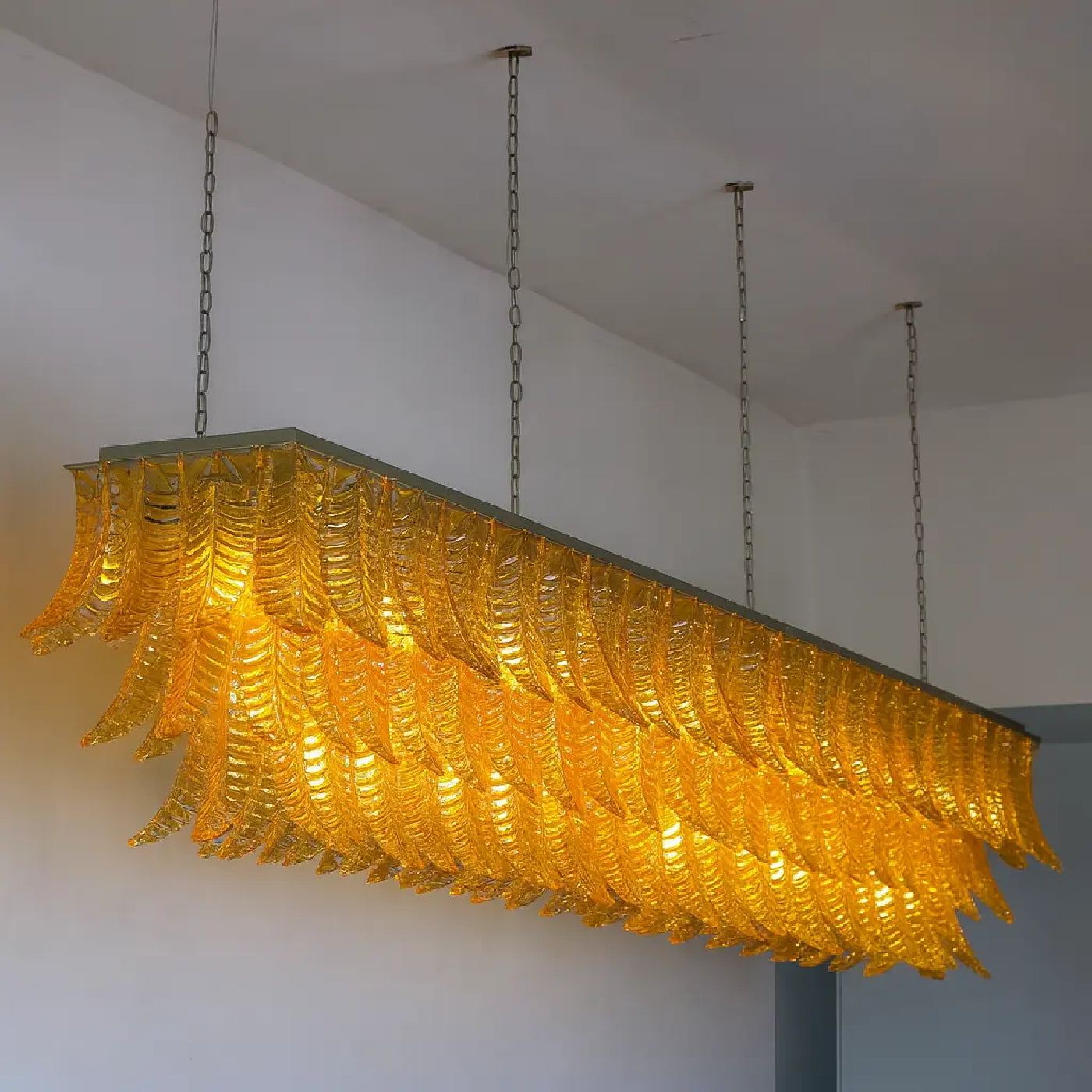 VORELLI Margherita Felci Murano Glass Rectangular Chandelier - Felci Murano Glass image 6