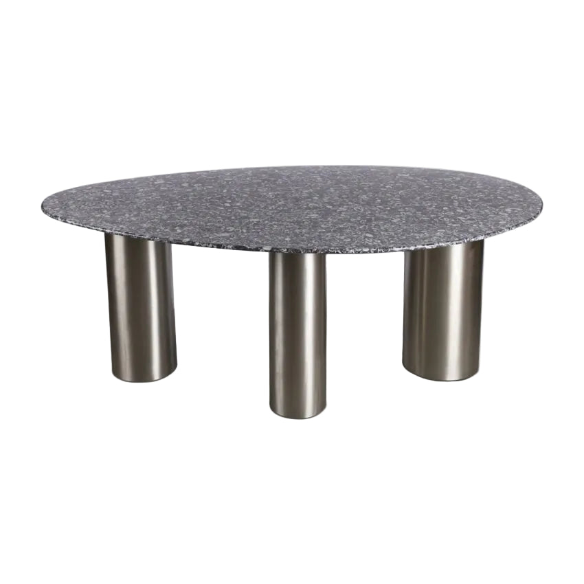 Belluno Dining Table – Fossil black Marble