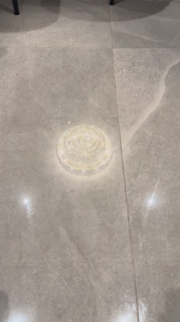 Lugano Double Ceiling Light video by VORELLI® showing ceiling light detail for Dubai villas and UAE interiors
