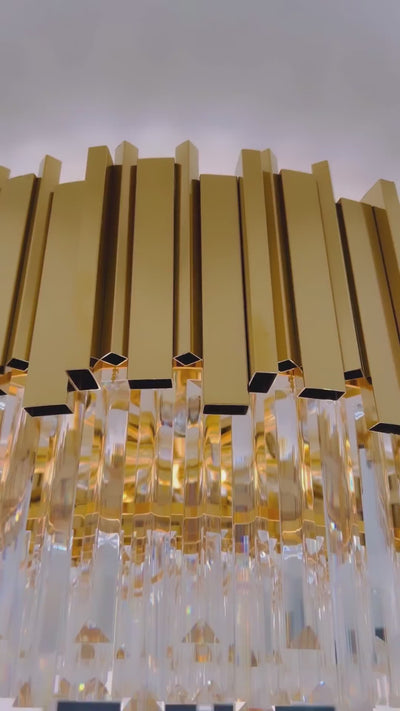 Boeotia ceiling light showcasing layered crystal detailing for refined luxury interior lighting