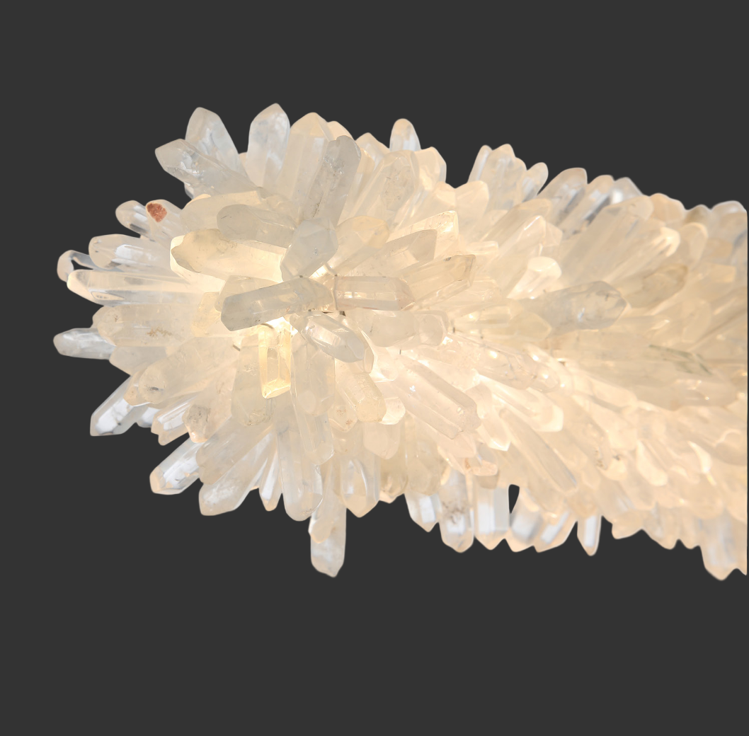 Curved arc design of quartz rectangular chandelier