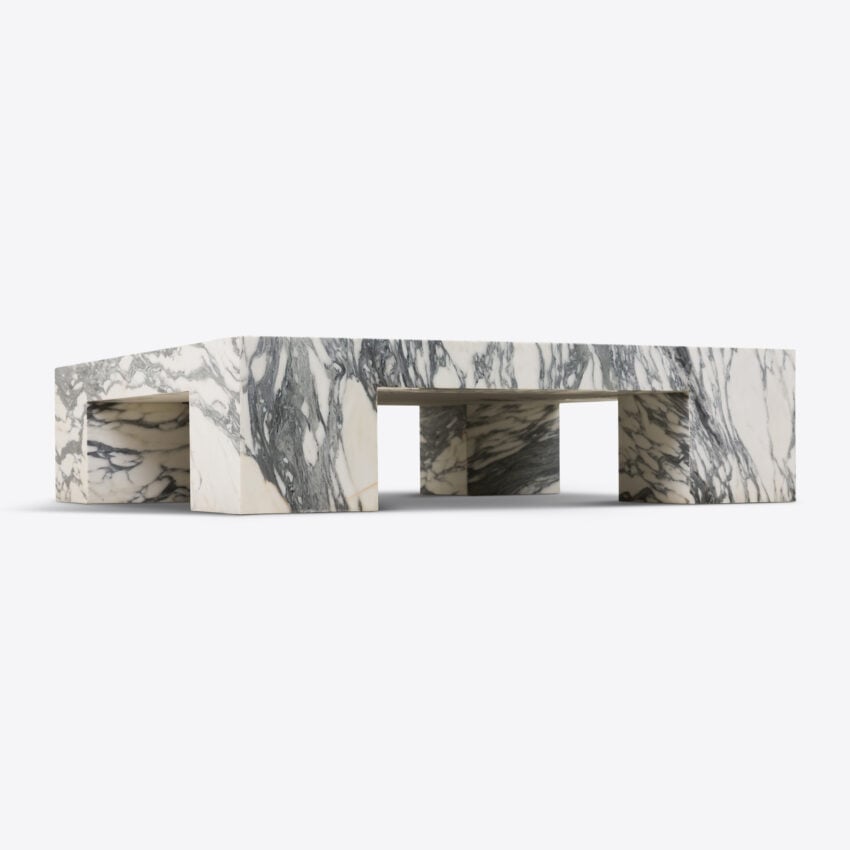 Sidriano Arabescato Marble Coffee Table