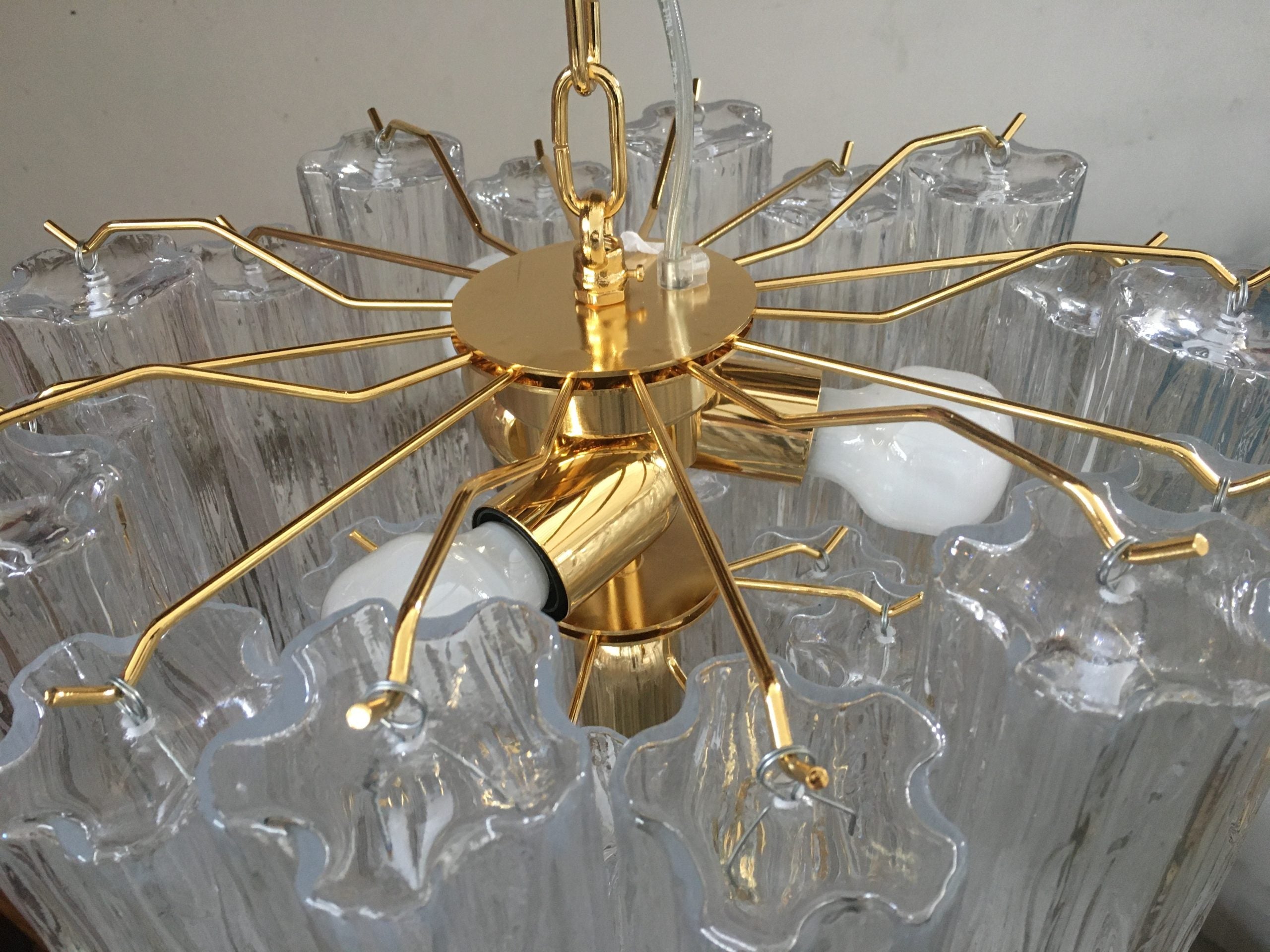 VORELLI Filomena Tronchi Murano Glass Circular Chandelier - Tronchi Murano Glass image 6