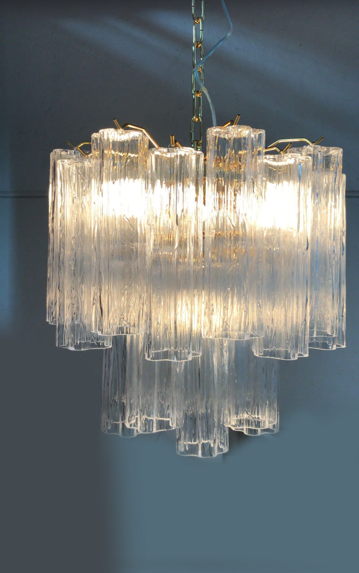 VORELLI Filomena Tronchi Murano Glass Circular Chandelier - Tronchi Murano Glass image 5