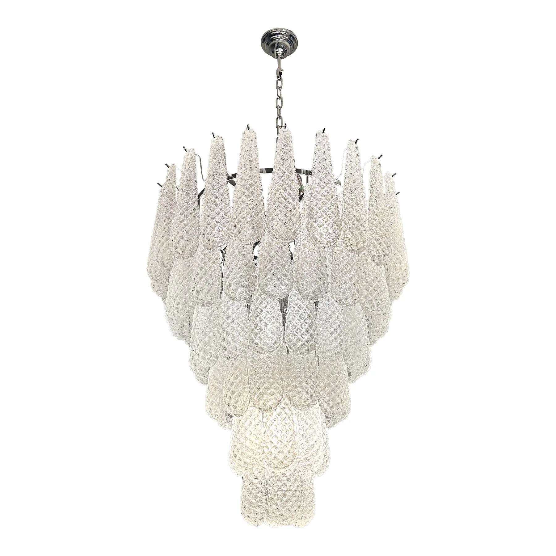 VORELLI Orsina Conchiglie Murano Shell Glass Staircase Chandelier - Conchiglie Murano Shell Glass image 2