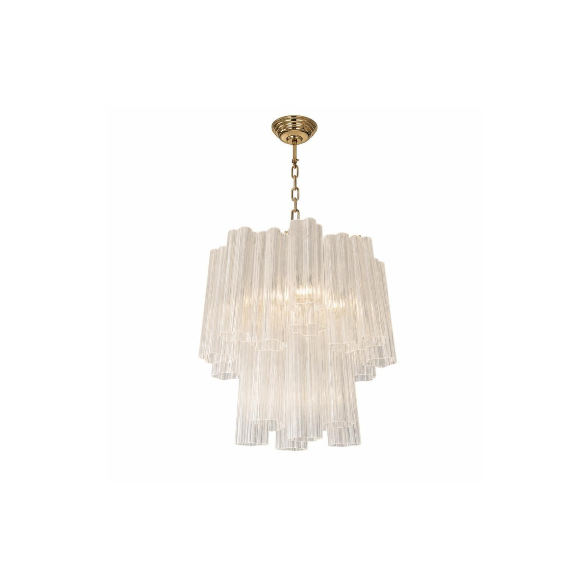 Agnese Tronchi Murano Glass Circular Chandelier on white background by VORELLI